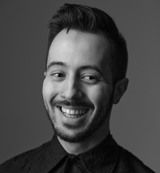 Jake Headshot - Close Crop - BW