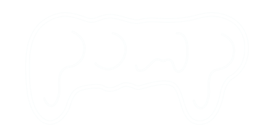 POMP Logo Final Linework, White Lines - Beefy